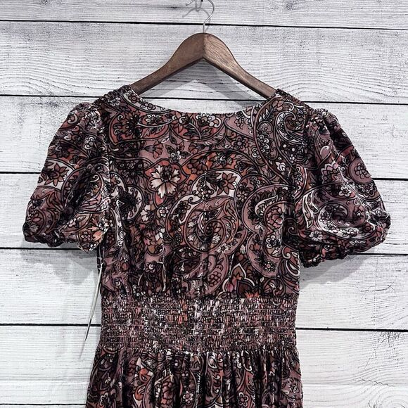 Anthropologie The Katerina Button Front Dress Velvet Edition Size 2 - Picture 6 of 15